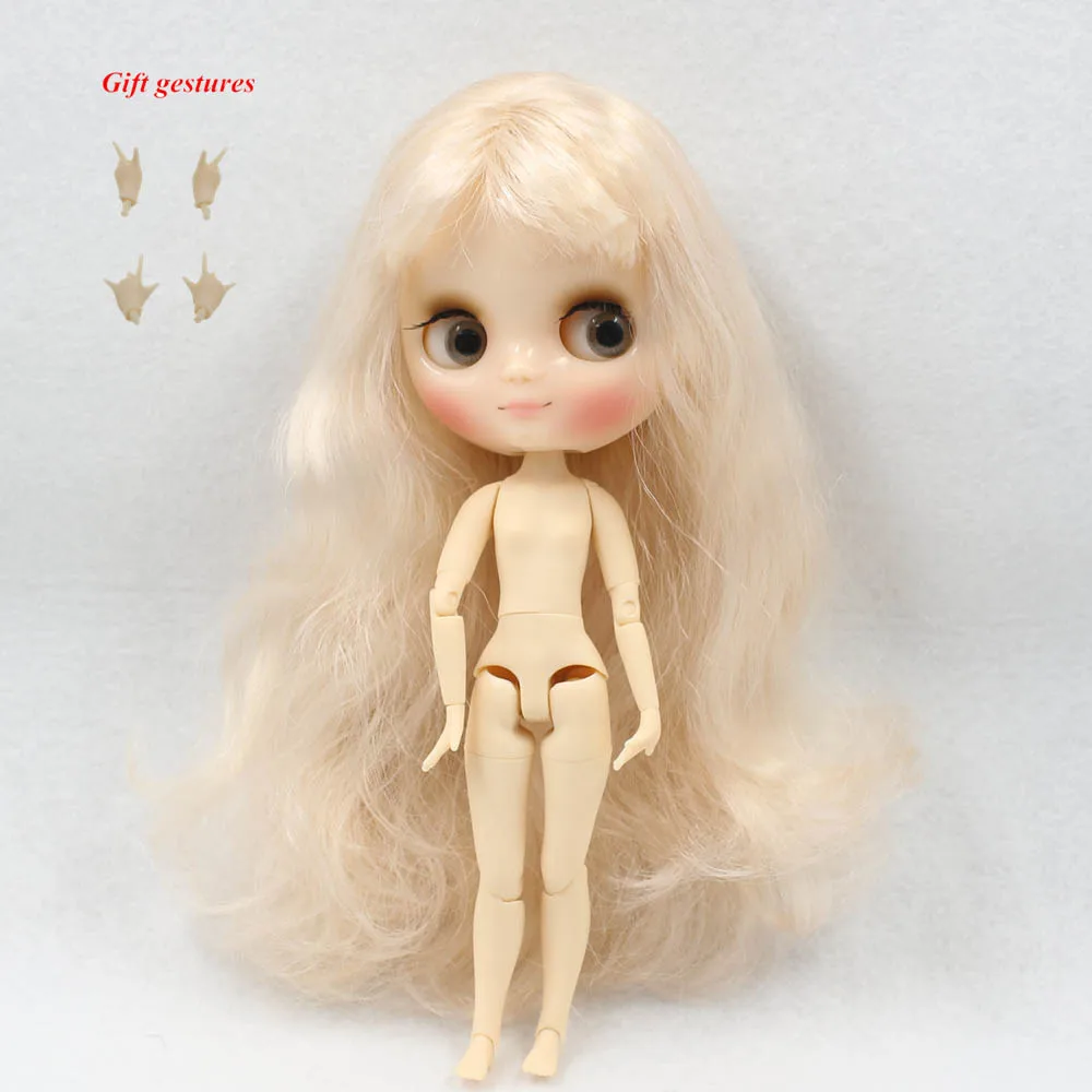 item 5 Средний 1/8 blyth кукла прозрачная кожа Глянцевая лицо соединение тела с челкой серые глаза - Цвет: item 5