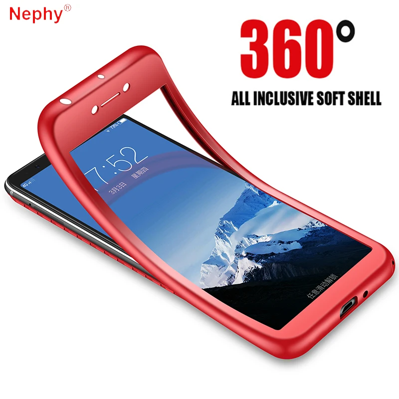 

360 Degree Full Body Soft Case for Xiaomi Mi6 Mi8 Redmi S2 4X 6 Pro Note 4 4X 5 Dropproof TPU Silicone Cover Front+back shell