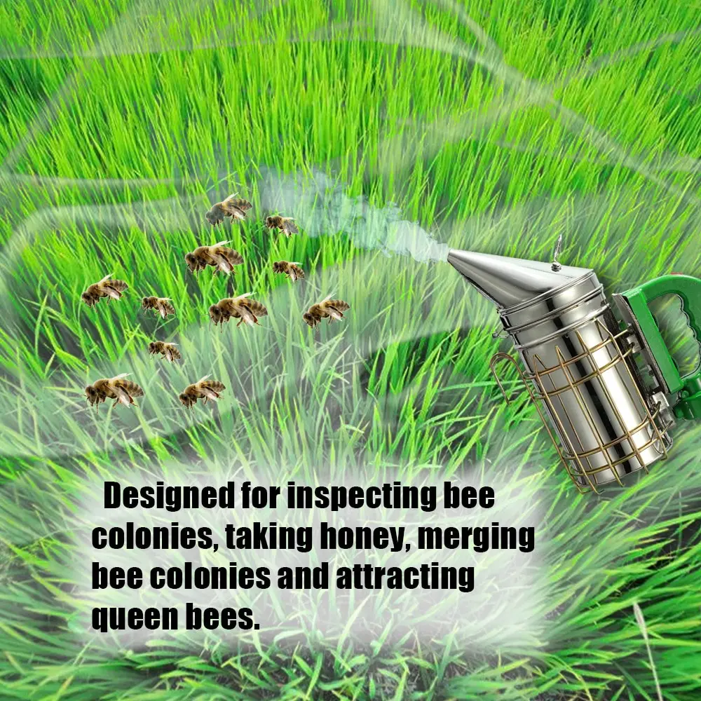 

Electric Smoker Aerator Pot for Beekeeping Tool of Apiculture Smoke Bees Stainless Steel Smoke Transmitter Drive the Bees Away