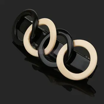 

Fashion Simple Lady Round Spring Slides Grips Hair Clip Pin Slides Barrette