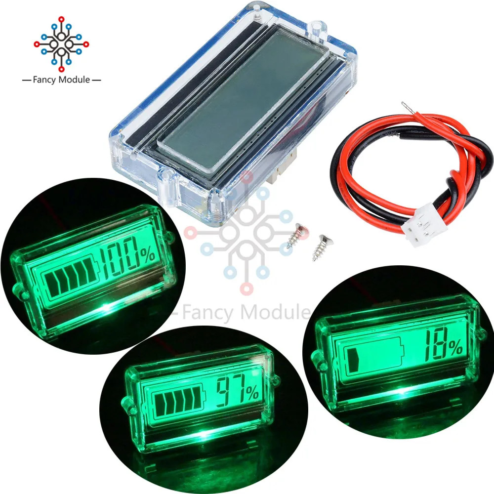 1Pcs Digital LED Capacity Tester Battery Indicator 12V 24V 48V Car Lead