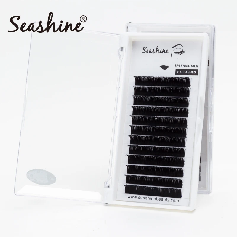 Seashine  Individual Lashes C D L CURL Silk Eyelash Extension Nutural Long Lashes False Eye Lashes Eyelashes Extension seashine bcd curl individual lashes back to school makeup false eyelashes extension premium volume lashes fake cilios