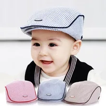 1 шт. модные стильные кепки s милые младенческой ребенка бейсбольной кепки шляпа полосой берет аксессуары