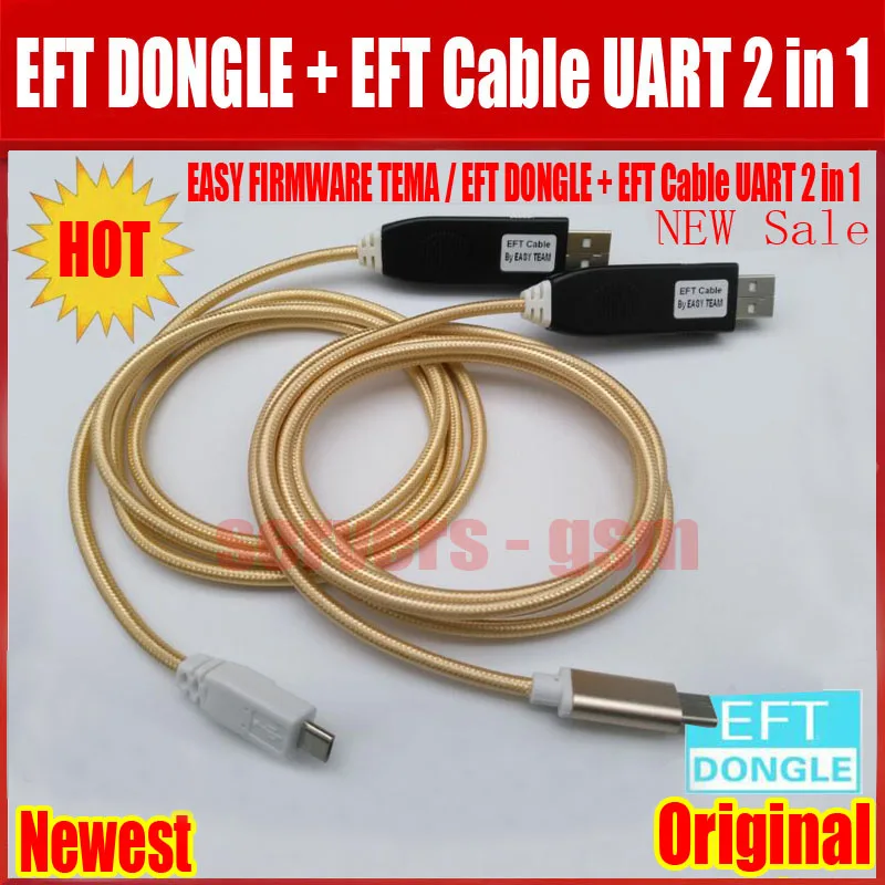 2019 Новые 100% оригинальные легко прошивки TEMA/EFT DONGLE + EFT кабель UART 2 в 1 Бесплатная доставка