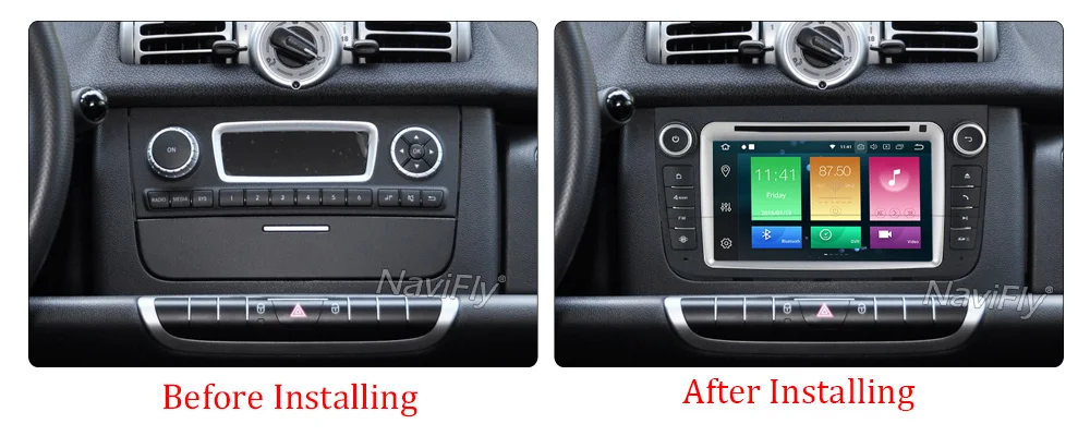 Best 2 din PX5 Android 8.0 car radio dvd multimedia gps navigation for Mercedes/Benz Smart Fortwo 2011 2012 2013 2014 4GB+32GB WIFI 1