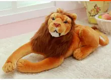 lovely plush lion toys stuffed simulation lying lion doll birthday gift about 50cm
