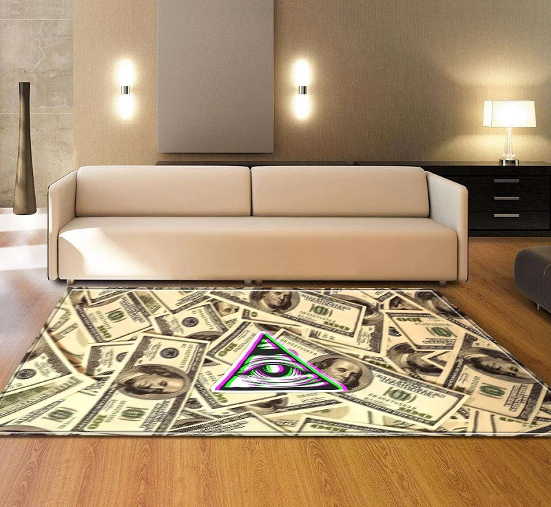 Drop Ship 60*39 inch Money Dollars Large Carpets for Living Room Anti
