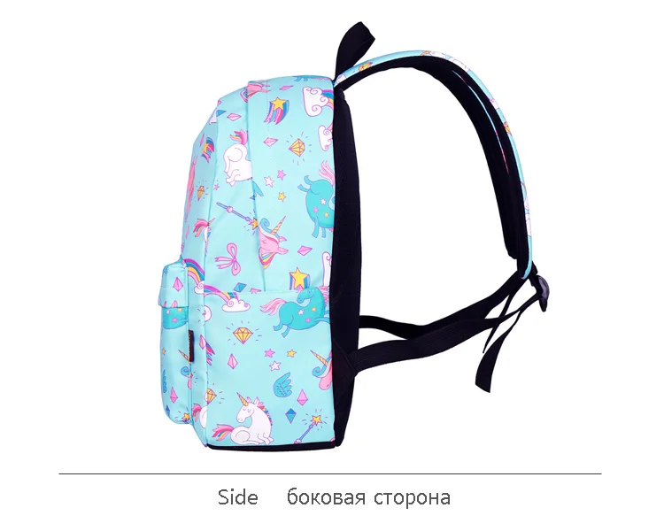 WINNER School Backpack Cartoon Rainbow Unicorn Design Water Repellent Backpack For Teenager Girls School Bags Mochila (7)