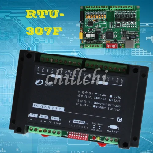 8DI 8AI аналоговый входной канал значение для переключения сбора RTU IO Modbus модуль plc расширение