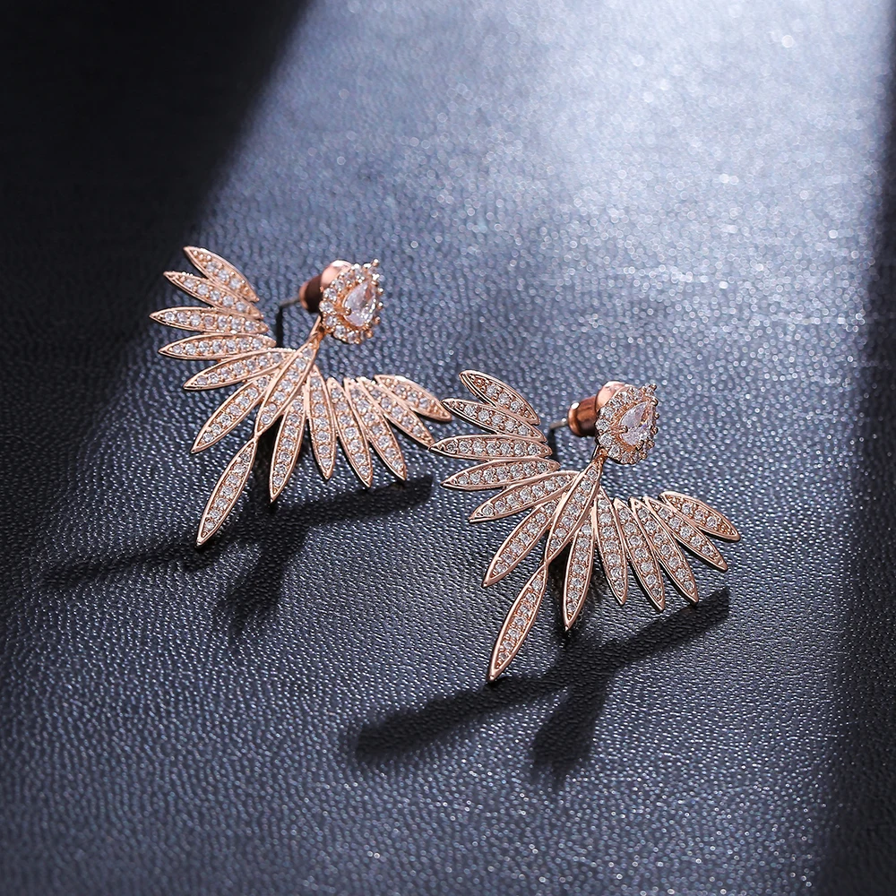 

Accking Angel Brilliant Elegane Big Stud Earrings for Women Earring Fashion Jewelry brincos Ohrringe Boucle D'oreille