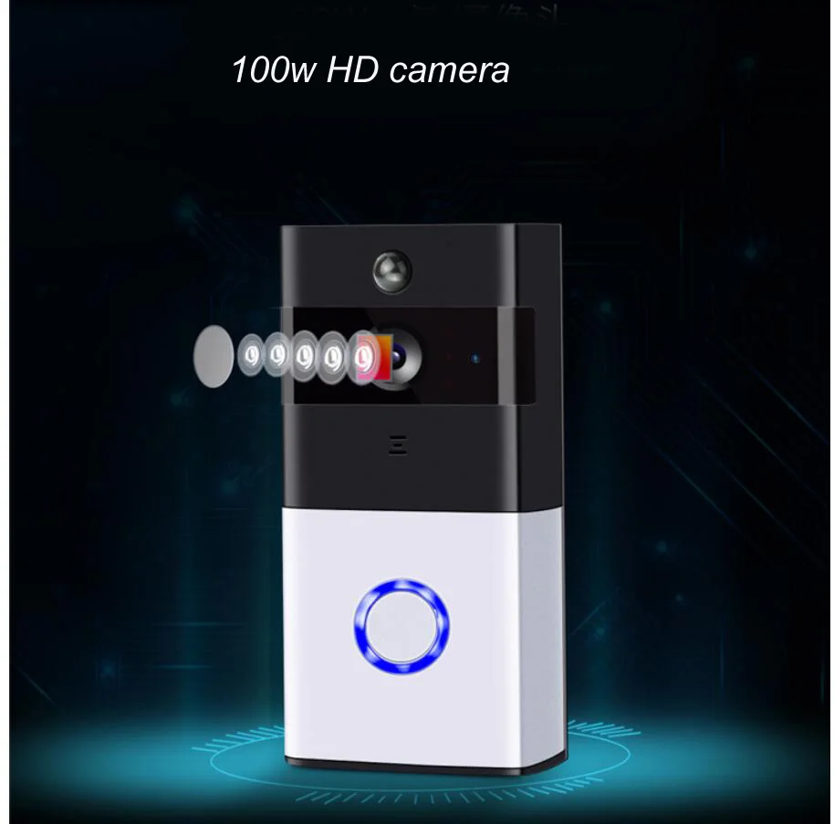 Беспроводной видео-телефон двери HD PIR WI-FI дверной звонок 720 P IP Камера Батарея Мощность аудио слот для карты SD открытый безопасности