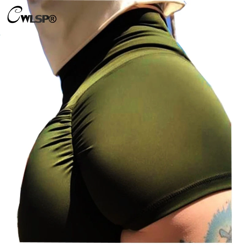 CWLSP новые шорты модные популярные для женщин высокая талия Yogapants сексуальные 2018