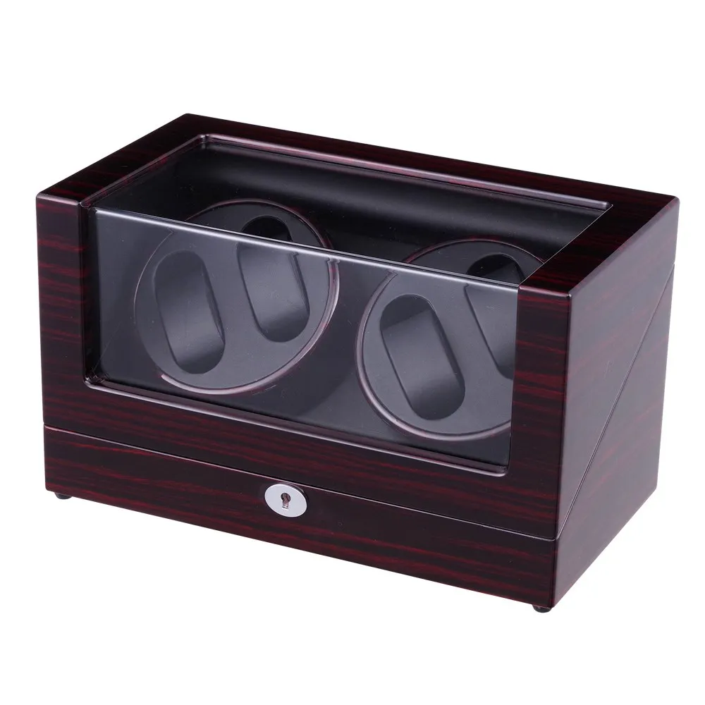 Watch Winder ,LT Wooden Automatic Rotation 4+0 Storage Case Display Box The new style(Outside is rose red black Inside is black) цена Watch Winder ,LT Wooden Automatic Rotation 4+0 Storage Case Display Box The new style(Outside is rose red black Inside is black) цены онлайн