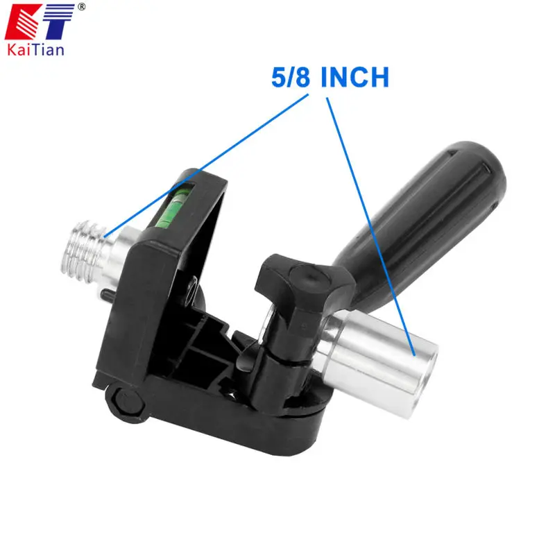 Kaitian 5/8 Inch 360 Rotation Angle Adjustment Bracket with Extension Rod for tripod and Laser