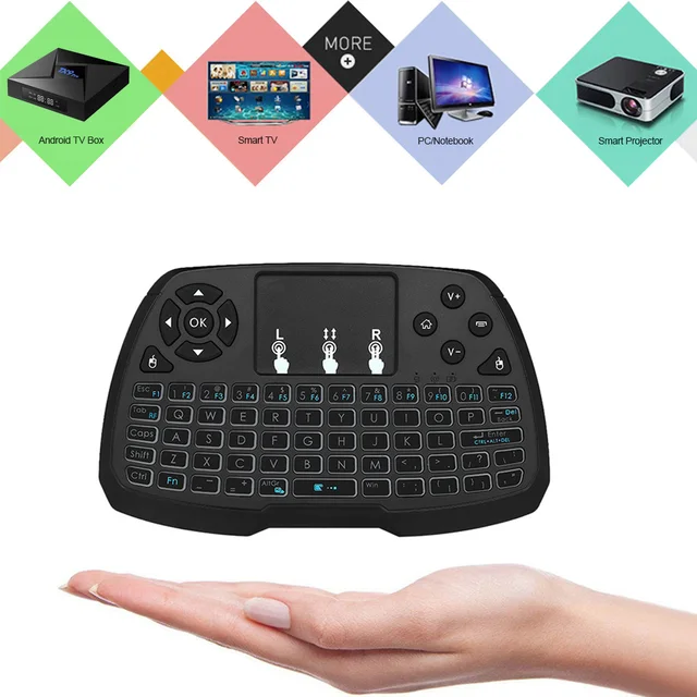 Best Offers 2.4GHz Wireless Keyboard Touchpad Mouse smart tv keyboard Mini Handheld Remote Control for Android TV BOX Smart TV PC Notebook