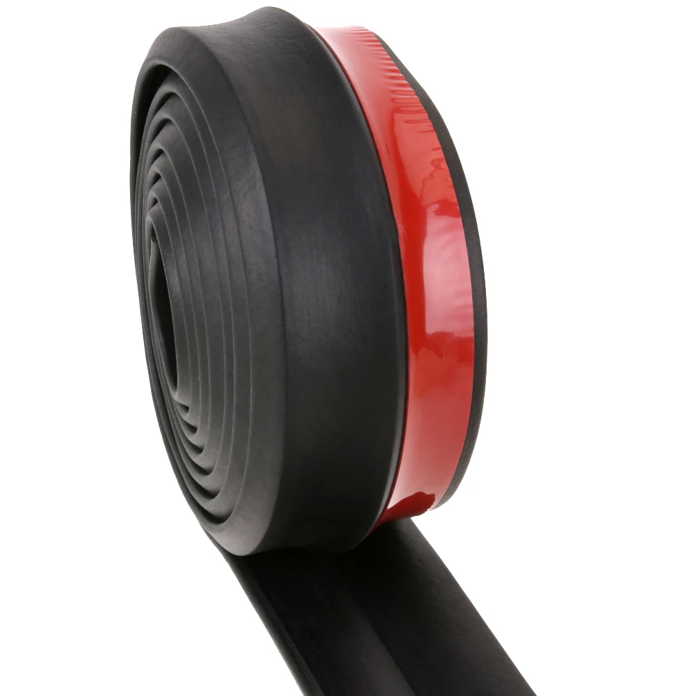 Soft Black Bumper Strip Car 65mm Width 2.5m Length Exterior Front Bumper Lip Kit Car Bumper Strip High Quality Styling Mouldings