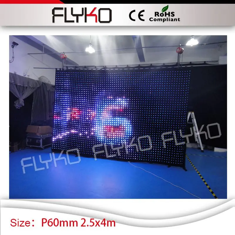 

2.5M *4M DJ backdrop holiday decoration P60mm pixel video display screen