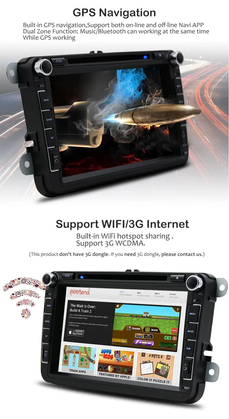 Best Qual Core 1024*600 Android 9.0 car DVD GPS Navigation Radio Audio for VW GOLF 4 5 Polo Bora CC JETTA PASSAT Tiguan SKODA OCTAVIA 4
