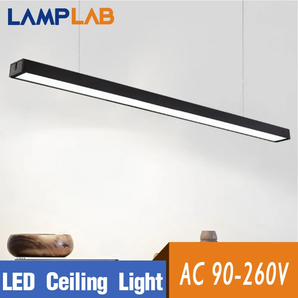 

Modern LED Ceiling Light Lamp Lighting Fixture Rectangle Office Remote Bedroom110V 220V Surface Mount Living Room Panel Control