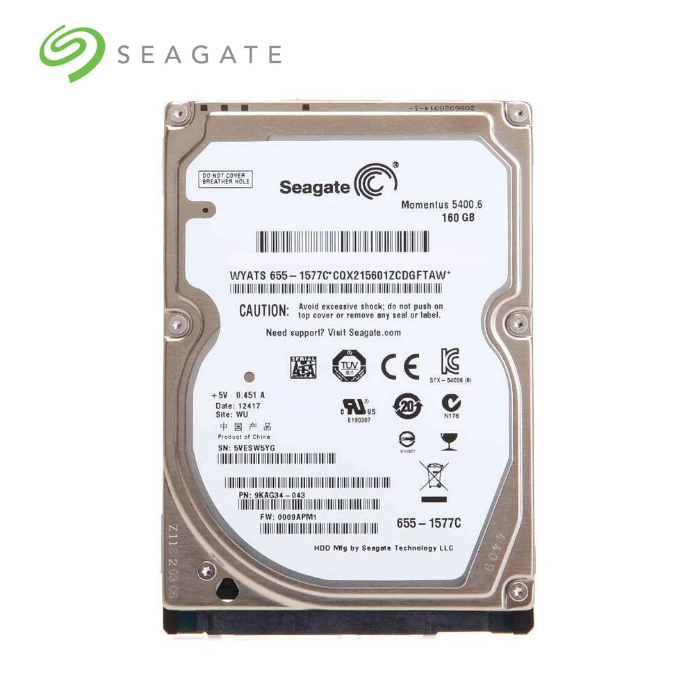 

Seagate Brand Laptop PC 2.5 "160GB SATA 1.5Gb/s-3Gb/s Notebook Internal HDD Hard Disk Drive 2MB/8MB 5400RPM