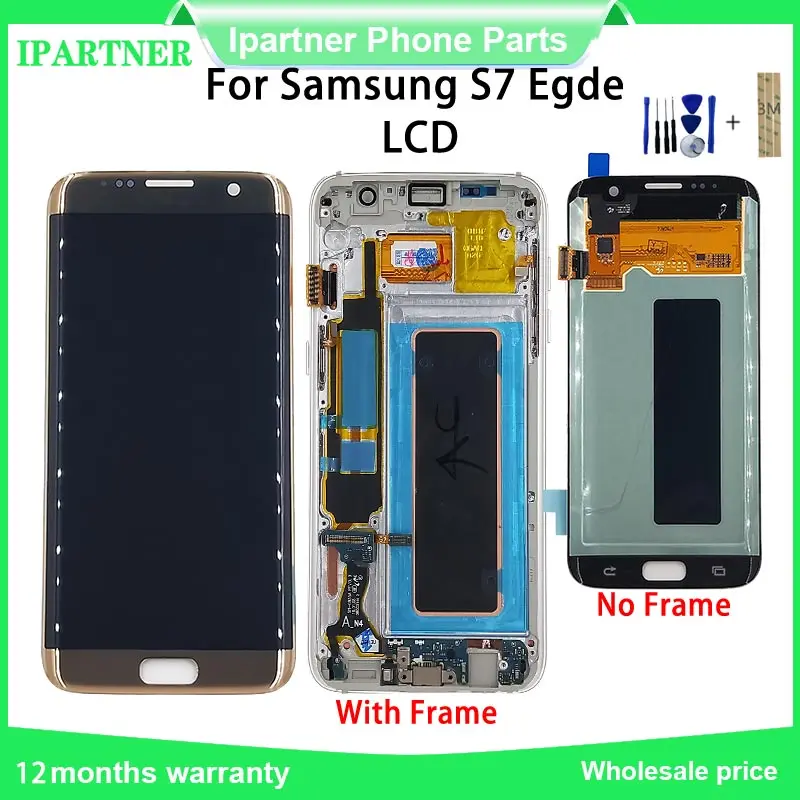 

5.1Inch Super OLED for Samsung S7 Edge G935 G935F SM-G935F LCD Display Touch Screen Digitizer Assembly Replacement Parts