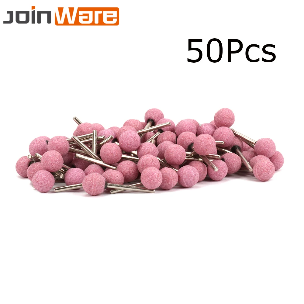 

50Pcs 12MM Ball Shape Ceramic Grinding Head With 3mm Shank Drill Bits Rotary Tools Abrasive For Wood Glass Fingernail