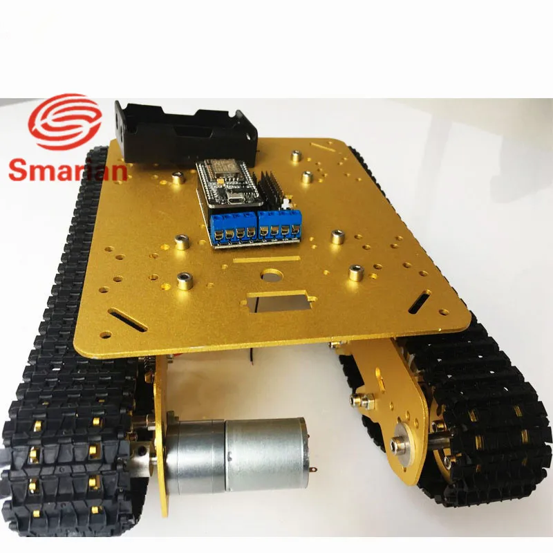 Smarian официальный желтый TS100 RC WiFi Робот Танк шасси контролируется Android/iOS телефон на