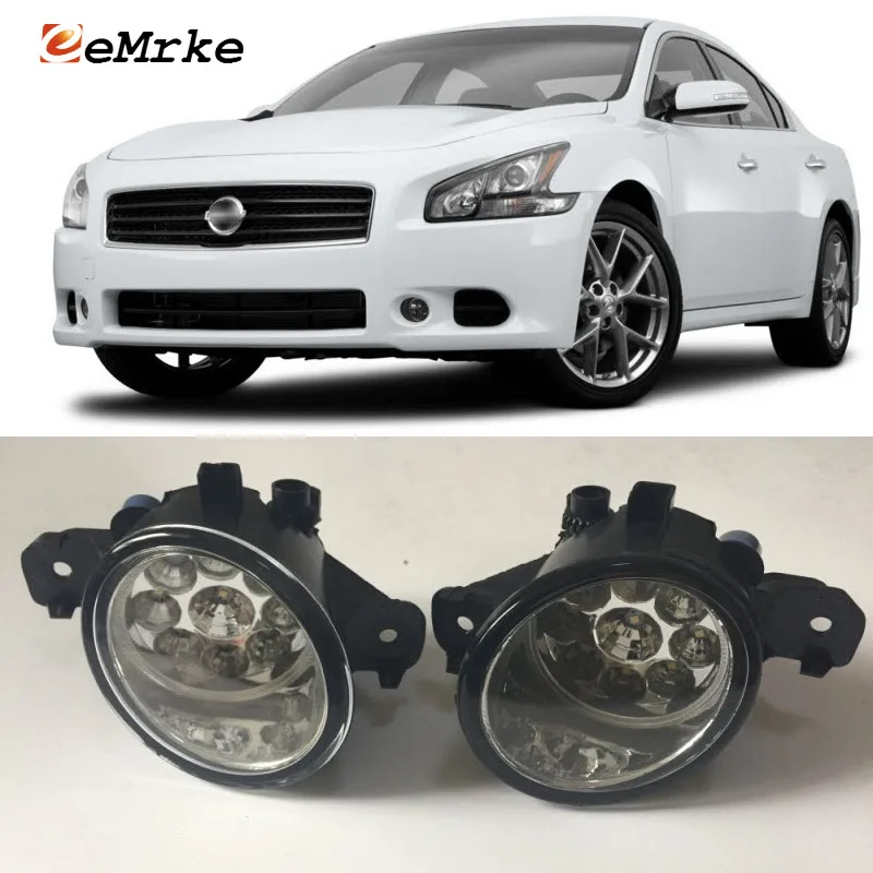 

EEMRKE For Nissan Maxima 2007 2008 2009- 9-Pieces Led Halogen Fog Lights 12V 55W Fog Head Lamp Car-Styling