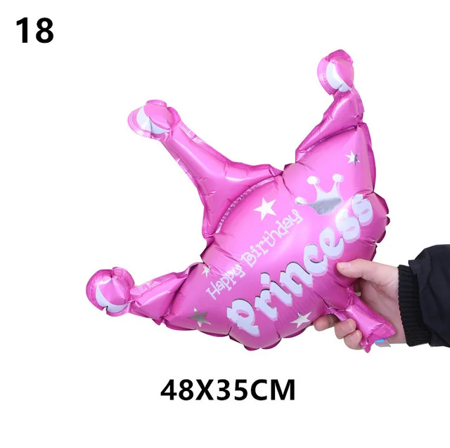 Детские украшения для душа фольга Воздушные шары его мальчик девочки для празднования первого дня рождения украшения дети свадебные украшения вечерние принадлежности - Цвет: 18-Small princess