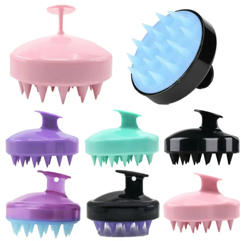 

Silicone Washing Hair Shampoo Brush Massager Comb Cleaning Head Scalp Hairbrush