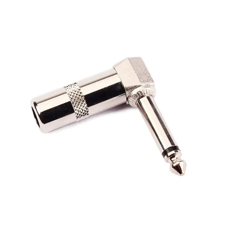 

1/4" 6.3mm Right Angle Male Mono Phone Plug Guitar Audio Connector Jack
