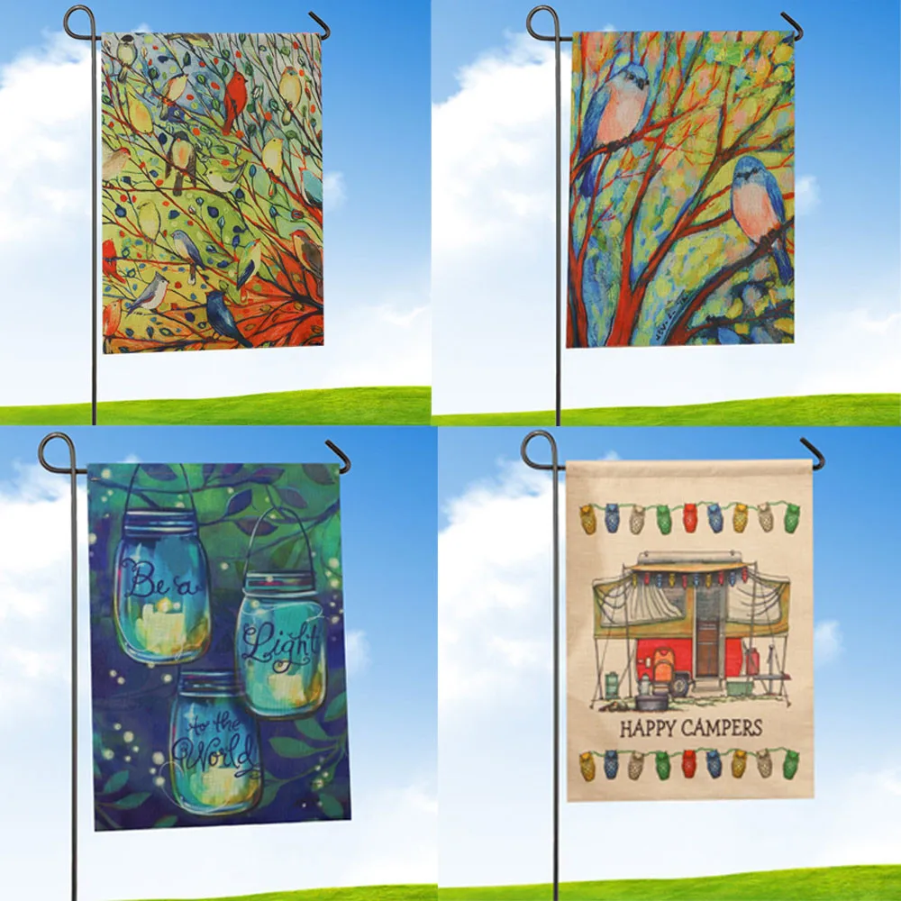 

Best Selling 2019 Hot Household Garden Flag Indoor Outdoor Home Decor Thanksgiving Leaf Pumpkin Fall Flag Festival Celebration