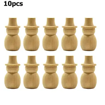 

10pcs DIY Snowman Wooden Peg Doll Wedding Cake Topper Wedding Cake Family Christmas Gift DIY toy Support Dropshipping