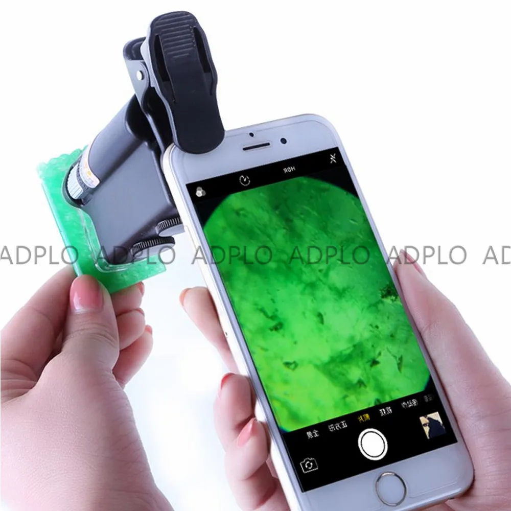 ADPLO 100X зум светодиодный Лупа клип микроскоп костюм для планшета iPad LG мобильного телефона ПК iPhone