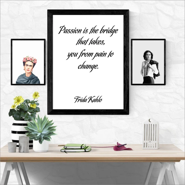 Fridaaa Kahlo Poster Art Prints Passion Quotes Canvas 5