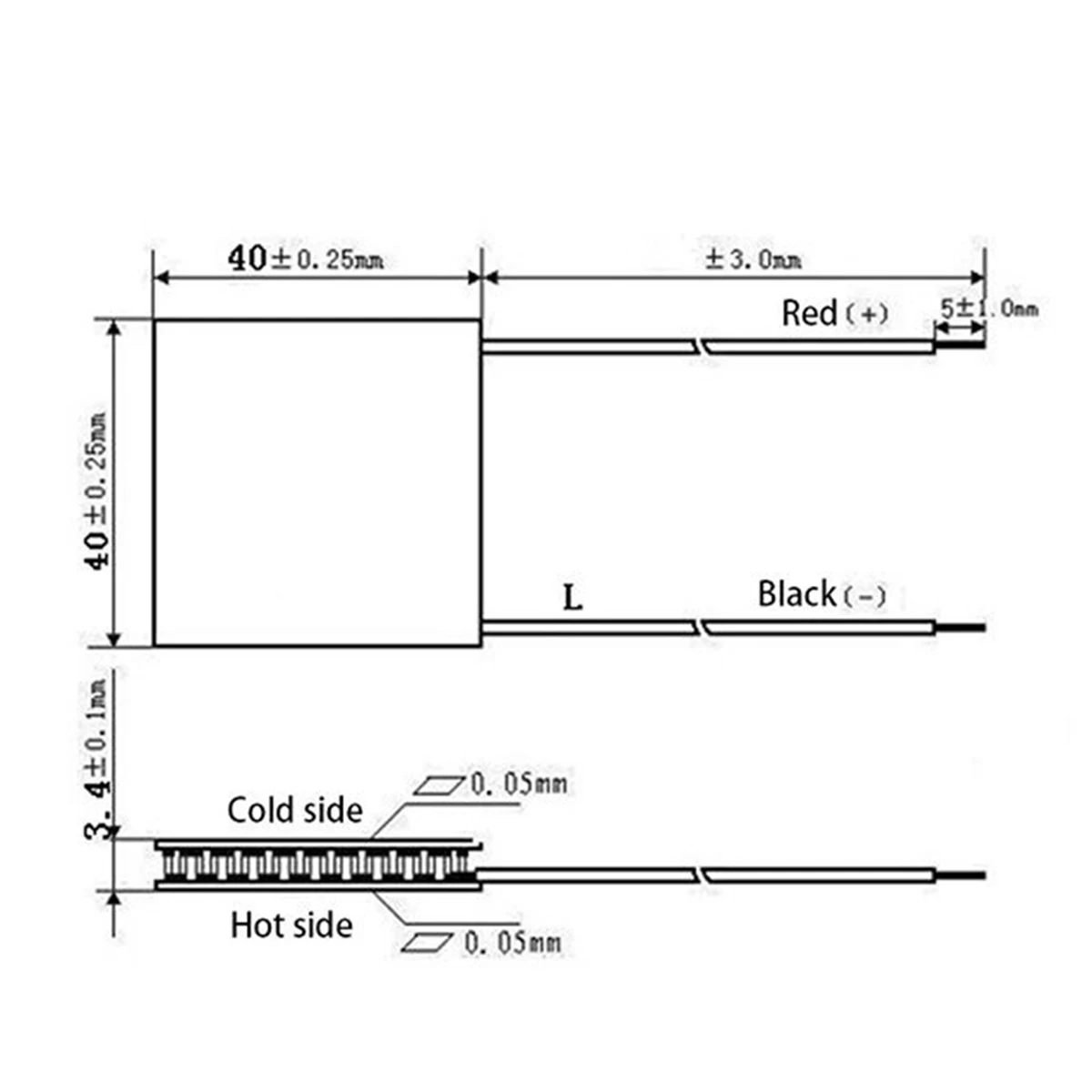 1pc New TEC1-12705 Heatsink Thermoelectric Cooler Peltier Plate Elemente Module