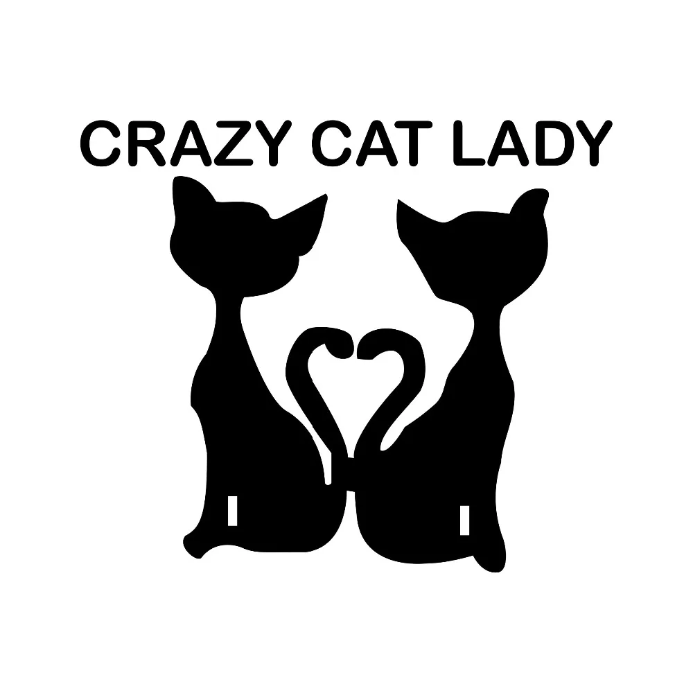 Tangcredy 10*10 см Crazy Cat Lady бампер для автомобиля наклейка и виниловые наклейки животных