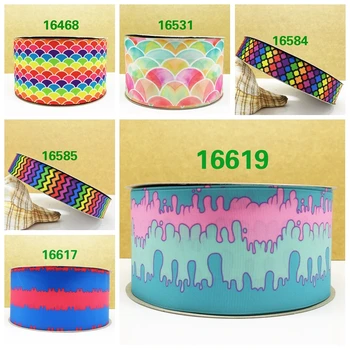 

Free shipping 50 yard per size ombre ribbon printed grosgrain ribbon 16619