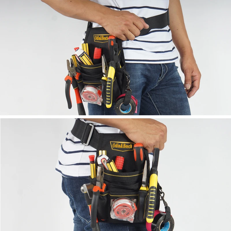 Odin&Bosch Maintenance electrician Utility tool waist bag,Multifunction Water resistant canvas tool belt bag									