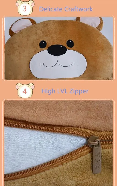 Fancytrader 2018 Giant Plush Stuffed Cartoon Love Bear Sofa Bed Sleeping Bed with Padding 2 Sizes (12)