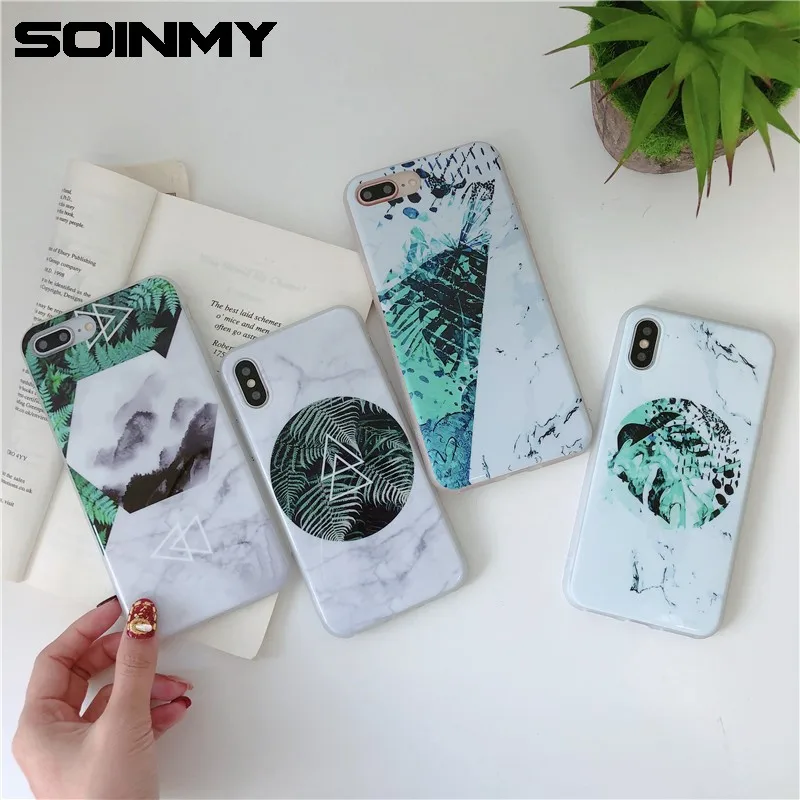 

Marble Phone Cases for iPhone X 8 7 6 6S Plus Glossy Stone Silicone Soft Back Cover for iPhone 7 8 6 plus X for iphone 7 marble