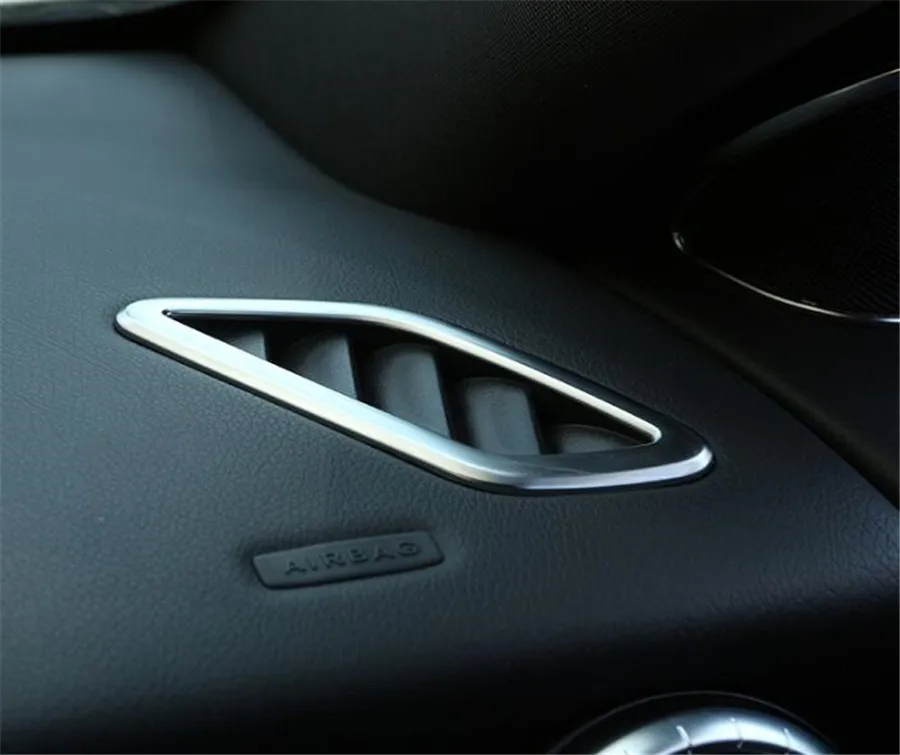 Для Mercedes Benz CLA, glа класс W117 X156- AMG приборной панели автомобиля выход кондиционера вентиляционного отверстия в автомобиле с углом вращения-декоративная рамка отделкой 2x