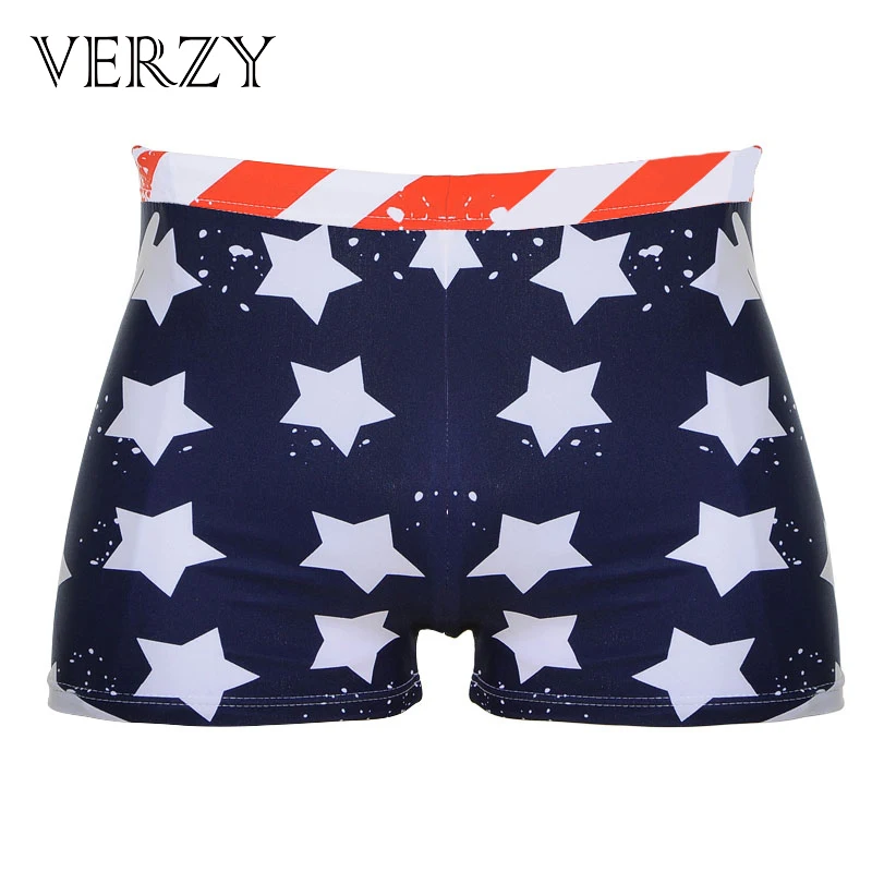 New brand Men shorts Professional Swimming trunks drawstring Stars