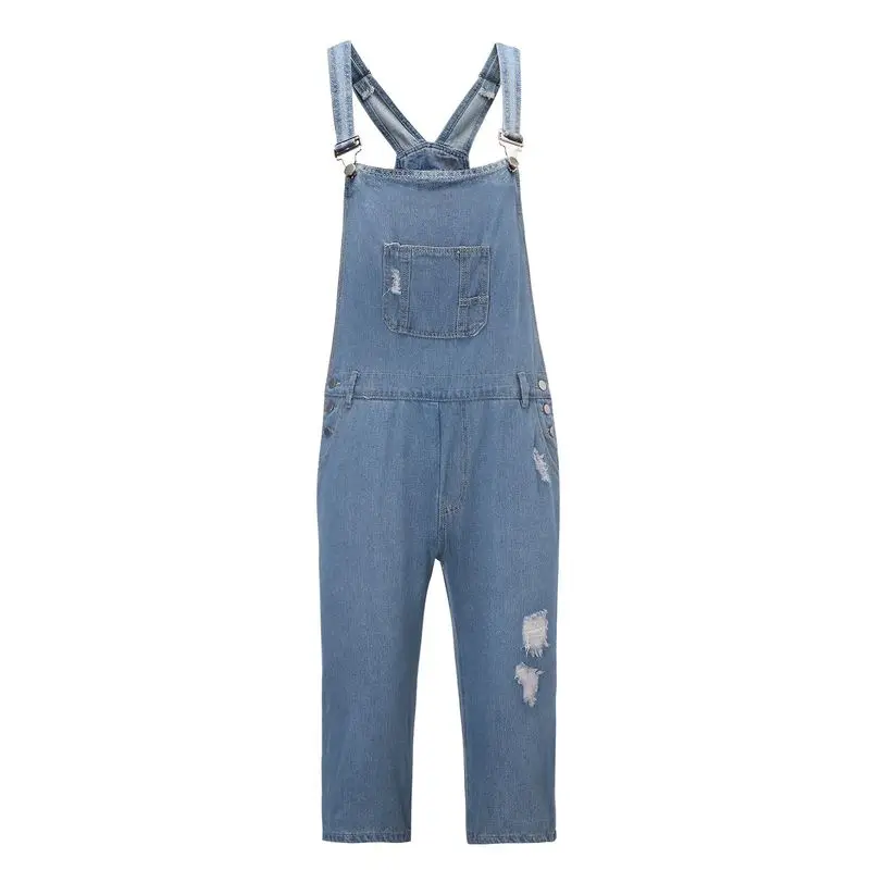 Helisopus Men Jeans Overall Summer 