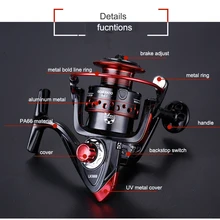 YUYU металлический Спиннинг Рыболовная катушка, Рыболовная катушка, катушка для катушки 2000 3000 4000 5000 6000 7000 13BB соотношение 5,2: 1 бас, металлическая катушка для рыбалки на карпа, катушка тормоза 8 кг