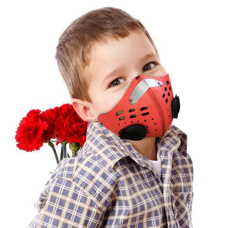 

GLORSUN child bicycle cycling anti pm25 pollution mask odor dust training mask bike cycling black washable sport dust mask