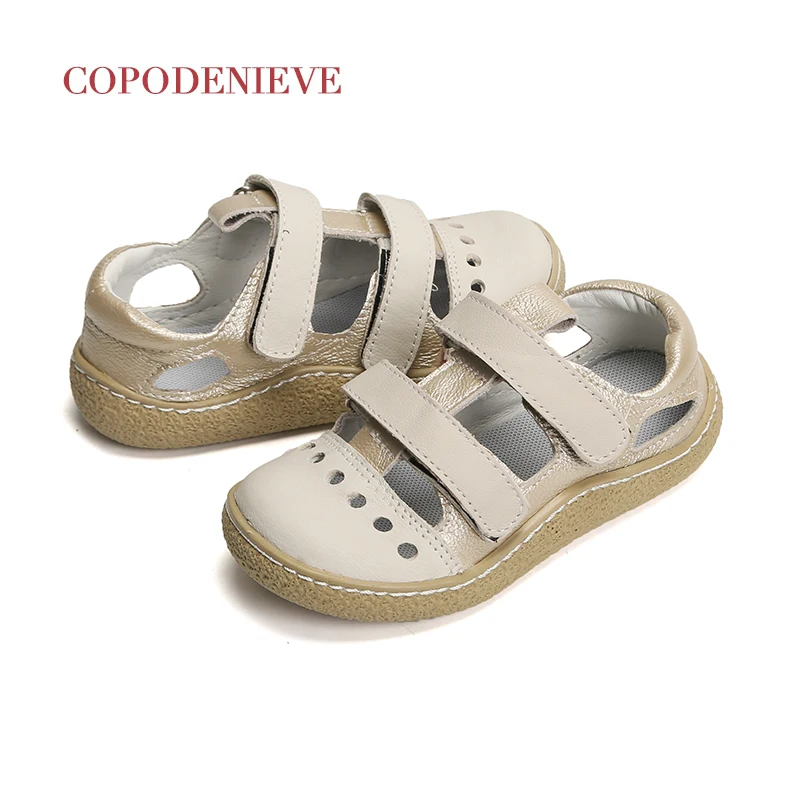 COPODENIEVE 2019 Summer Genuine Leather Children Sandals for Girls Flower Girls Princess Shoes Breathable Baby Girls Sandals