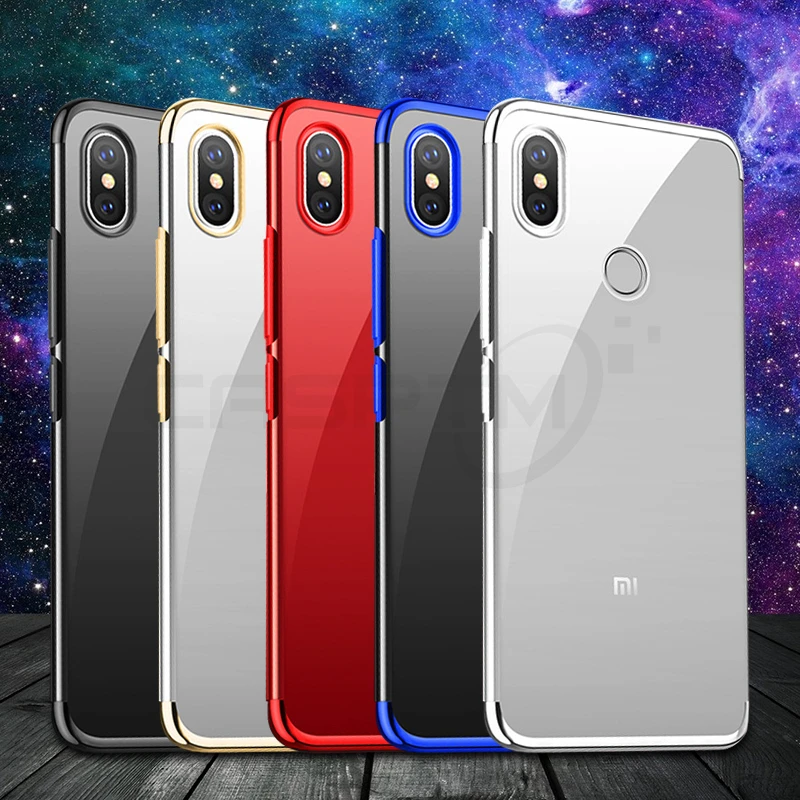 

CASPTM Plating Protection Case For Xiaomi Mi 8 Lite A2 A1 Mix 3 Full Cover For Xiaomi Redmi 6A 4X 6 Soft Silicone TPU Coque Case