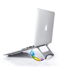 Aluminium laptop steht stabil tragbare wärmeableitung faltbare flache halterung für macbook apple computer stehen