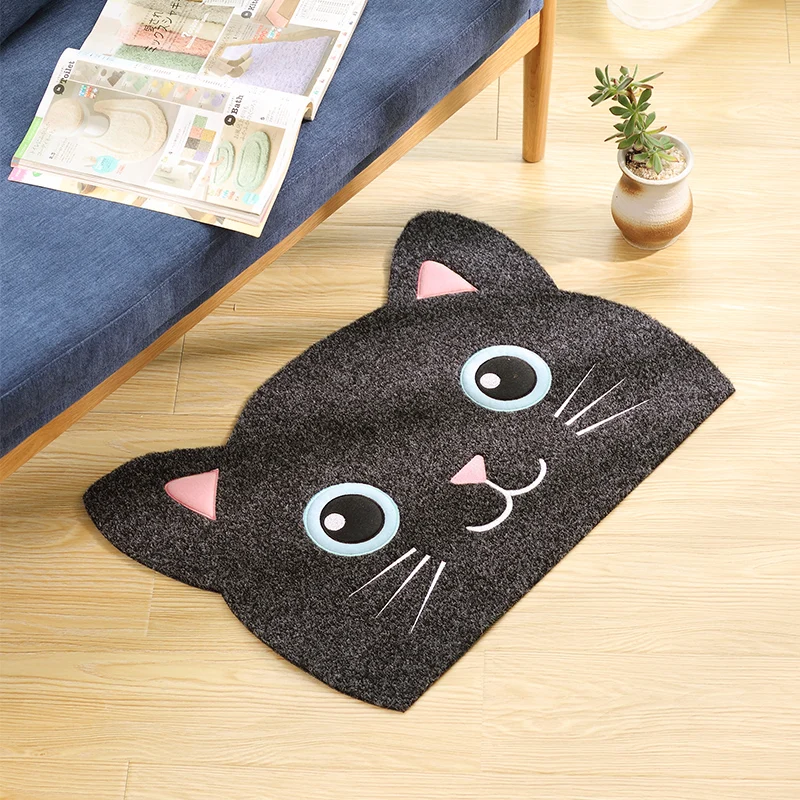 50*70 см полукруглый Коврик для двери в форме кошки, нескользящий коврик для ванной, кухни, туалета, пола, двери, ковер, декор детской комнаты, Tapete